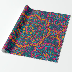 Leuke kleurrijke cirkel cadeaupapier