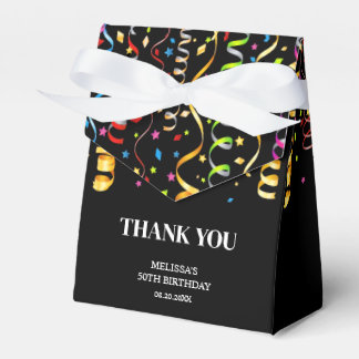 Leuke kleurrijke Confetti lint Dank u Bedankdoosjes