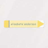 Leuke Kleurrijke Crayon Custom Name Labels Waterdi (Design 2)
