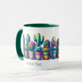 Leuke Kleurrijke Custom Cactus Mok (Voorkant links)