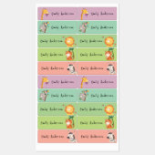 Leuke kleurrijke dierentuin Dieren School kinderop Labels (Vel)