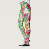Leuke kleurrijke Floral Art Leggings (Links)
