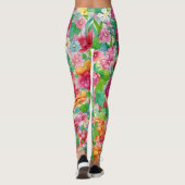 Leuke kleurrijke Floral Art Leggings (Achterkant)