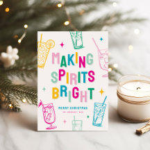 Leuke kleurrijke geesten maken 'Bright' Kerstmis