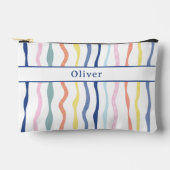 Leuke kleurrijke geschilderde strepen rits potlood etui (Voorkant)