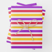Leuke Kleurrijke Gestreepte Patroon Wrapping Papie Inpakpapier Vel (In situ)