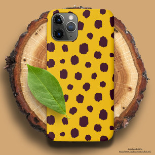 Leuke kleurrijke hond patroon geel bruin iPhone 11 pro hoesje