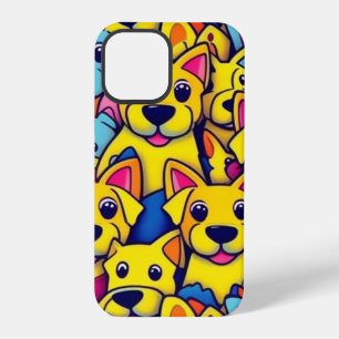 Leuke kleurrijke honden gelukkige honden iPhone 12 pro hoesje