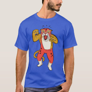 Leuke kleurrijke Jaguar Luchador Wrestler Sketch D T-shirt