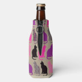 Leuke kleurrijke katten patroon fles koeler (Fles Achterkant)
