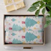 Leuke kleurrijke kerstbomen tissuepapier (Geschenk)