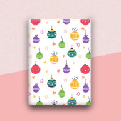 Leuke kleurrijke kerstboom Ornamenten Pattern Cadeaupapier