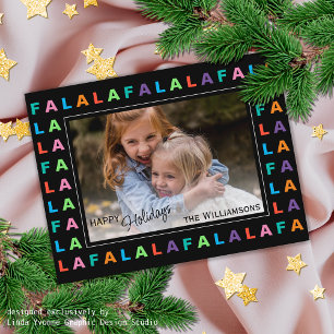 Leuke Kleurrijke Klassieke FA LA LA LA Vakantieper Briefkaart