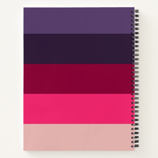 Leuke Kleurrijke Kleurblok Gradiente Stripes Notitieboek (Achterkant)