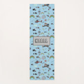 Leuke kleurrijke luchtvaart gepersonaliseerd yogamat (Voorkant)