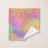 Leuke kleurrijke Ombre Pastel Zeemeermin patroon Bad Handdoek (Wasdoekje)