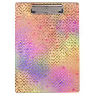 Leuke kleurrijke Ombre Pastel Zeemeermin patroon Klembord