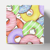 Leuke kleurrijke Pastel Donuts verjaardag Bedankdoosjes (Bovenkant)