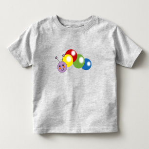 Leuke kleurrijke rups kinder shirts