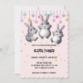 Leuke kleurrijke Schattigee Hoppers Bunny Baby sho Kaart (Voorkant)