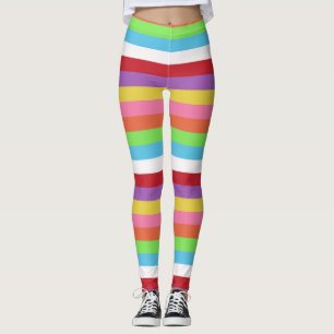 leuke kleurrijke snoep strepen patroontrillingen leggings