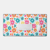 Leuke kleurrijke stemming bloemen groovy patroon bureaumat (Keyboard & Muis)