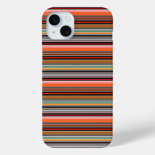 Leuke kleurrijke strepen iPhone 15 mini hoesje