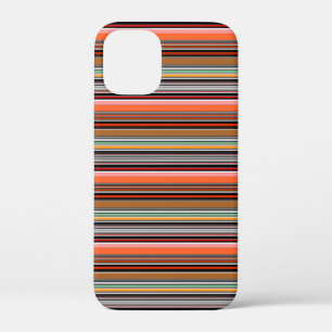 Leuke kleurrijke strepen iPhone 12 mini hoesje