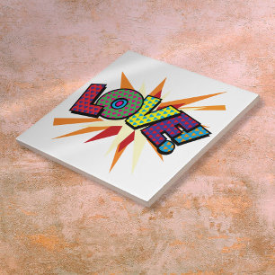 LEUKE Kleurrijke Stripboek Pop Art Tegeltje