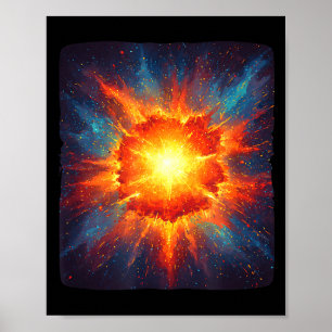 Leuke Kleurrijke Supernova Grafische Kostuum Voor Poster
