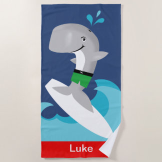 Leuke Kleurrijke Surfen Whale Beach Handdoek