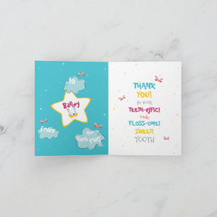 Leuke Kleurrijke Tand Fairy Land Sparkly Magische  Kaart