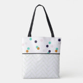 Leuke kleurrijke Tegel Polka Dot Naam Draagtas (Achterkant)