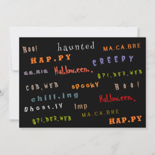 Leuke & kleurrijke typografie Spirit Halloween Kaa