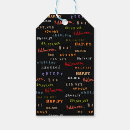 Leuke & kleurrijke vakantie typografie Halloween S Cadeaulabel