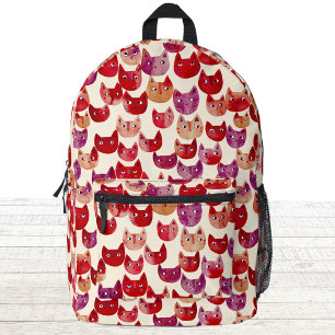 Leuke kleurrijke Waterverf Cat Pattern Bedrukte Rugzak