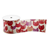 Leuke kleurrijke Waterverf Cat Pattern Lint (Spoel)