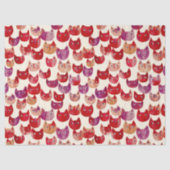 Leuke kleurrijke Waterverf Cat Pattern Tissuepapier (Voorkant)