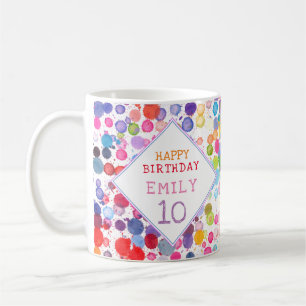 Leuke kleurrijke Waterverf Paint Blots Kids Verjaa Koffiemok