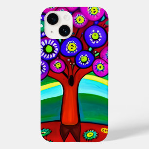 Leuke Kleurrijke Whimsical Volkskunst  Case-Mate iPhone 14 Hoesje