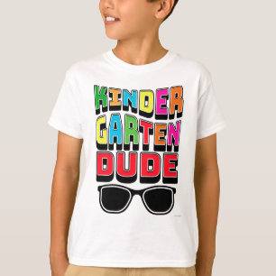 Leuke kleuter dude-ontwerp kleurrijke schoolvibe t-shirt