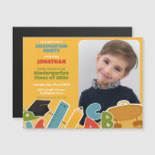 Leuke kleuterschool afstudeerfeest uitnodiging (Voorkant / Achterkant)