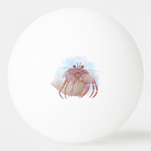 Leuke kluizenaar krab schets pingpongballen