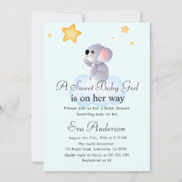 Leuke koala boho bereik voor de sterren Baby showe Kaart