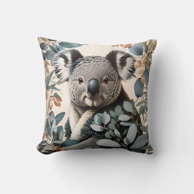 Leuke koala eucalyptus bladeren kussen (Voorkant)