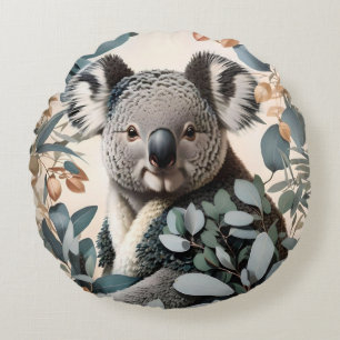 Leuke koala eucalyptus bladeren rond kussen