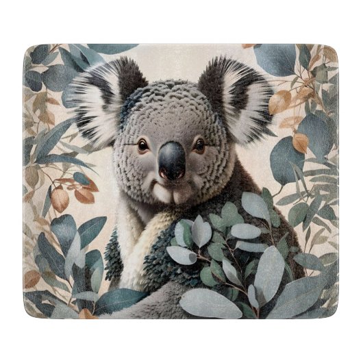 Leuke koala eucalyptus bladeren snijplank (Voorkant)