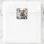 Leuke koala eucalyptus bladeren vierkante sticker (Tas)