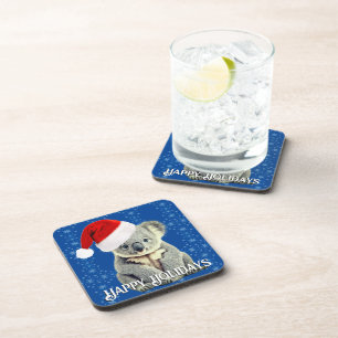 Leuke Koala in Santa Hat Bier Onderzetter