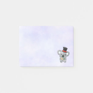 Leuke Koala in Zwarte Hoge zijden Post-it® Notes